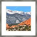 Garden Of The Gods Red Rock Panorama Framed Print