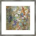 Garden Of White Flowers Framed Print