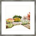 Garden Wild Flowers Watercolor Framed Print