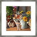 Gardening Kittens Framed Print