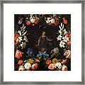 Garland Of Flowers Framed Print