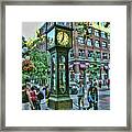 Gastown Steam Clock, Vancouver  Canada Framed Print