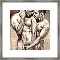 Gay Love Watercolor Framed Print