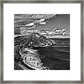 Gaztelugatxe Dragonstone Bw Framed Print