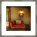 George's Red Sofa Framed Print