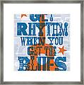 Get Rhythm - Johnny Cash Lyric Poster Framed Print