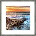 Getting A Look At Sunset Cliff's Sunset Framed Print