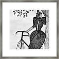 Gibson Girl: Bicycle Framed Print