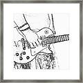 Gibson Les Paul Guitar Sketch Framed Print