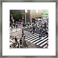 Ginza Street In Tokyo Framed Print