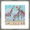 Giraffe Maze Framed Print