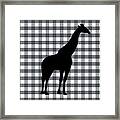 Giraffe Silhouette Framed Print