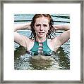Girl In The Water Framed Print