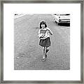 Girl On 13th Street, 1971 Framed Print