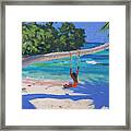 Girl On A Swing, Seychelles Framed Print