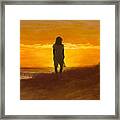 Girl On The Dunes Framed Print