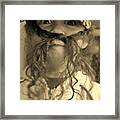 Girl With A Mustache 1 Framed Print