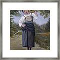 Girl With Water Jug Framed Print