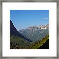 Glacier National Park Mt - View From Going To The Sun Road Framed Print