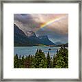 Glacier Rainbow Framed Print