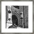 Glasgow University. Lamppost At Entrance. Framed Print