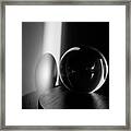 Glass Sphere In Light And Shadow Framed Print