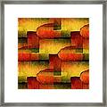 Glowing Ember Abstract Framed Print