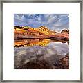 Glowing Rock Formations Framed Print