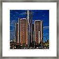 Gm And Marriot Monster In Detroit Framed Print