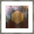 Gold And Purple Hexagon Framed Print