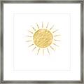 Gold Sun- Art By Linda Woods Framed Print