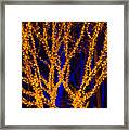 Gold Tree On Blue 5679 Framed Print