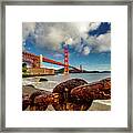 Golden Gate Bridge And Ft Point Framed Print