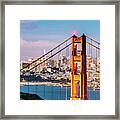 Golden Gate Bridge At Dusk, San Francisco, Usa Framed Print