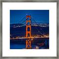 Golden Gate Bridge Blue Hour Framed Print