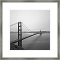 Golden Gate Bridge Bw Framed Print