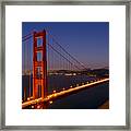 Golden Gate Bridge At Night Framed Print