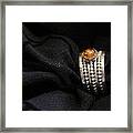 Golden Honey Baltic Amber And Stackable Sterling Silver Bold Rings Framed Print