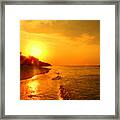 Golden Hour In Indonesia Framed Print