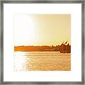 Golden Hour Sailing Ship Framed Print
