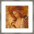 Golden Light Of Angel. Fragment Framed Print