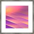 Golden Purple Rays Framed Print