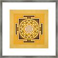 Golden Sri Yantra Framed Print