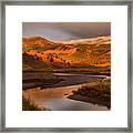 Golden Sunset In Lamar Valley Framed Print