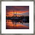 Golden Sunset On The Bayou Framed Print