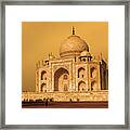 Golden Taj Mahal Framed Print