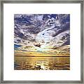 Golden Water Sunset Framed Print