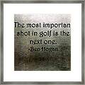 Golf Quote Framed Print