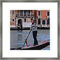 Gondolier Venice Framed Print