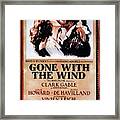 Gone With The Wind Fully Hand Colored Restored Poster Framed Print
